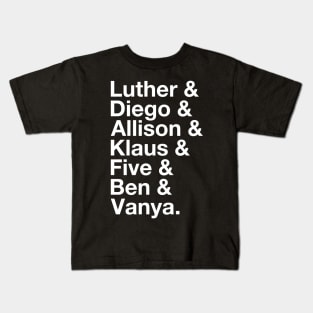 Umbrella Academy - Names Kids T-Shirt